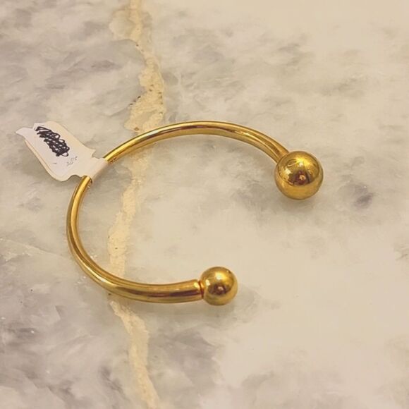 Ann Taylor Jewelry - NWT Ann Taylor Torque Globe Sphere Ball Gold Brass Cuff Boho Bracelet Bangle